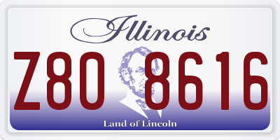 IL license plate Z808616