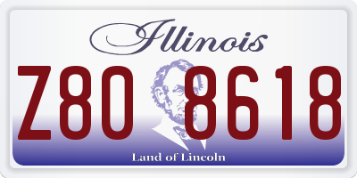 IL license plate Z808618