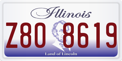 IL license plate Z808619