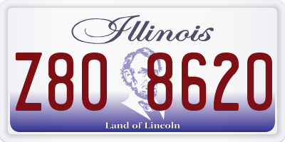 IL license plate Z808620