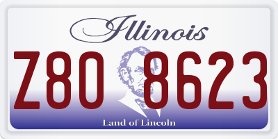 IL license plate Z808623