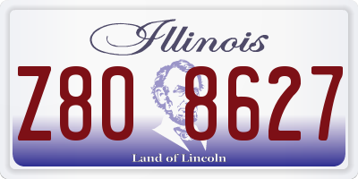 IL license plate Z808627