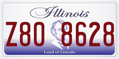 IL license plate Z808628