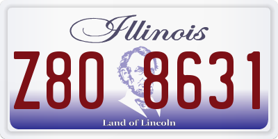IL license plate Z808631