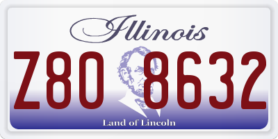 IL license plate Z808632