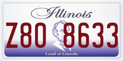IL license plate Z808633