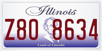IL license plate Z808634