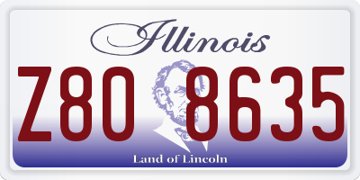 IL license plate Z808635