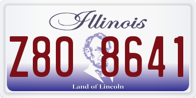 IL license plate Z808641