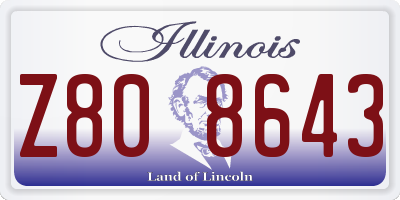 IL license plate Z808643