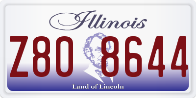 IL license plate Z808644