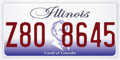 IL license plate Z808645