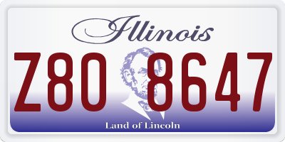 IL license plate Z808647