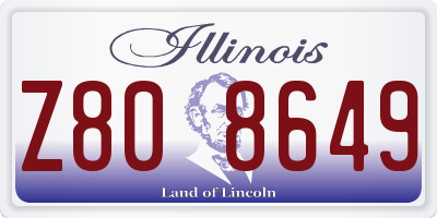 IL license plate Z808649