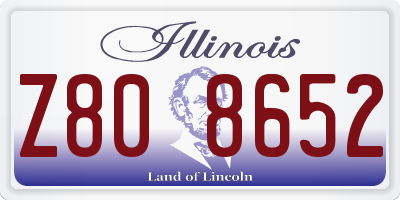 IL license plate Z808652