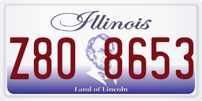 IL license plate Z808653