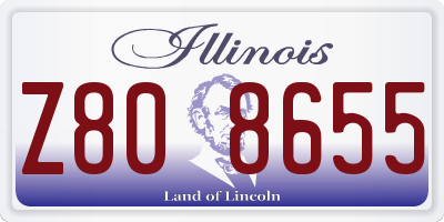 IL license plate Z808655