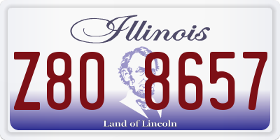 IL license plate Z808657