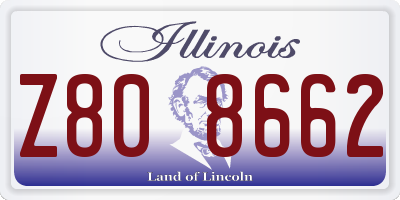 IL license plate Z808662