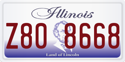 IL license plate Z808668