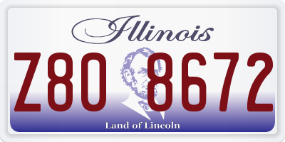 IL license plate Z808672