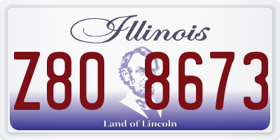 IL license plate Z808673