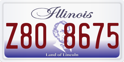 IL license plate Z808675