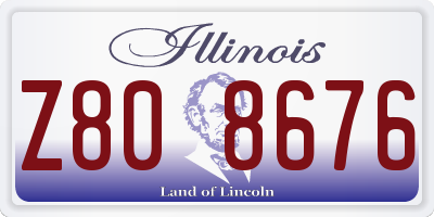 IL license plate Z808676