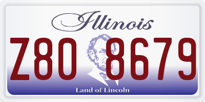 IL license plate Z808679