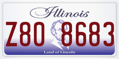 IL license plate Z808683