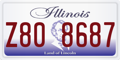 IL license plate Z808687
