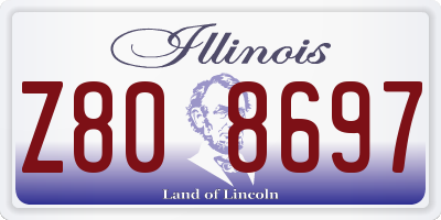 IL license plate Z808697