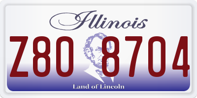 IL license plate Z808704