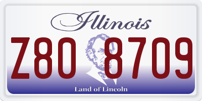 IL license plate Z808709