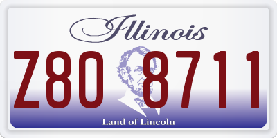 IL license plate Z808711