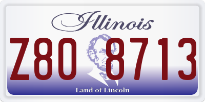 IL license plate Z808713
