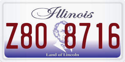 IL license plate Z808716