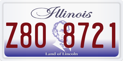 IL license plate Z808721