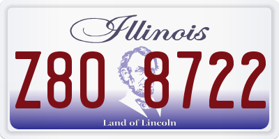 IL license plate Z808722