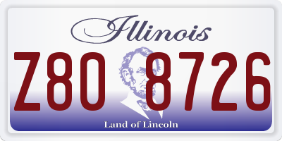 IL license plate Z808726