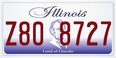 IL license plate Z808727