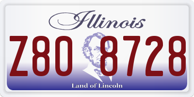 IL license plate Z808728