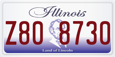 IL license plate Z808730