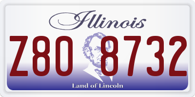 IL license plate Z808732