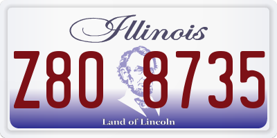 IL license plate Z808735