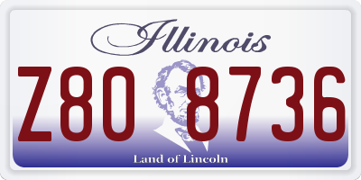 IL license plate Z808736