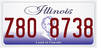 IL license plate Z808738