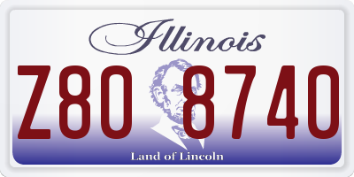IL license plate Z808740
