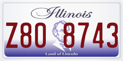 IL license plate Z808743