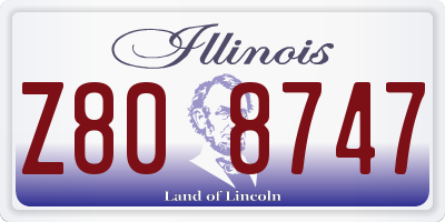 IL license plate Z808747